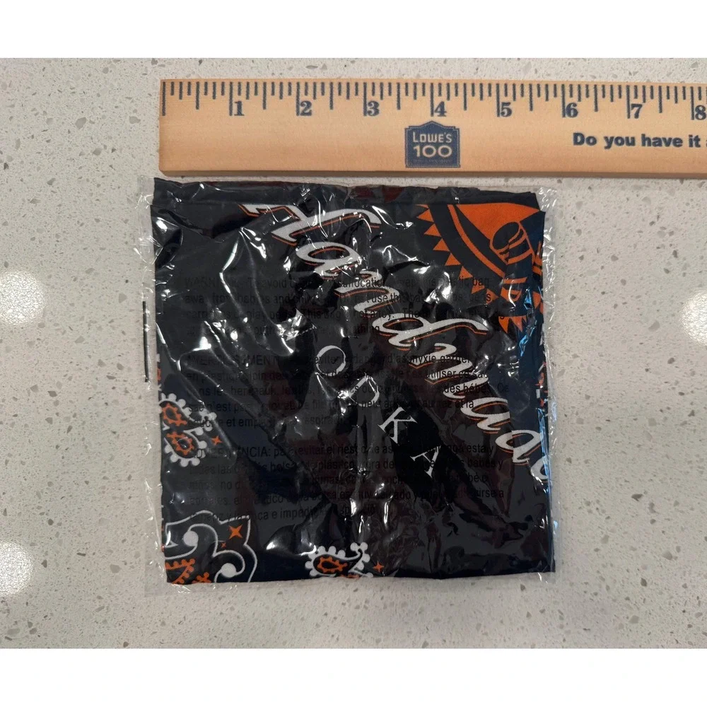 Tito's Handmade Vodka Bandana Unisex OS Black Orange NIP Paisley Streetwear